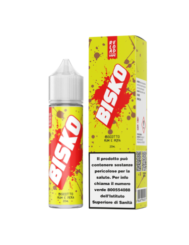 Bisko Rum e Pera Reload Vape Liquido Shot 20ml