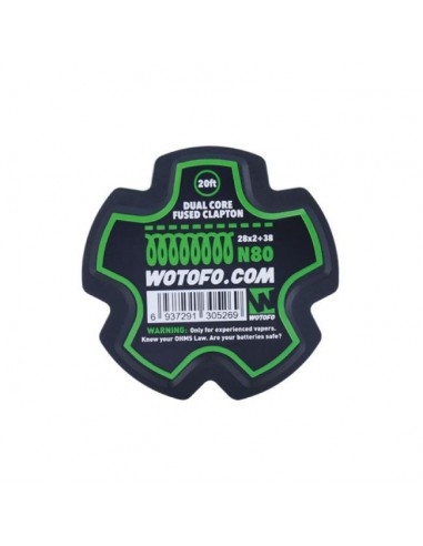 Dual Core Fused Clapton Wire 28*2+38 N80 Wotofo Filo Resistivo per Atomizzatori Rigenerabili