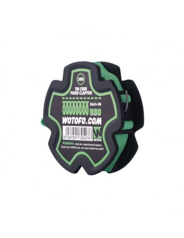 Tri Core Fused Clapton Wire 26*3+38 N80 Wotofo Filo Resistivo per Atomizzatori Rigenerabili