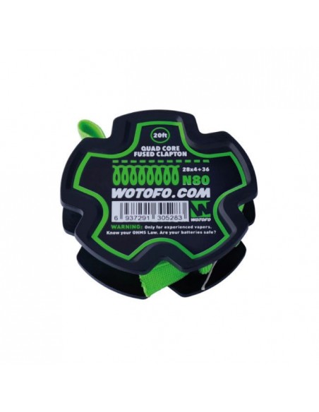 Quad Core Fused Clapton Wire 28*4+36 N80 Wotofo Filo Resistivo per Atomizzatori Rigenerabili