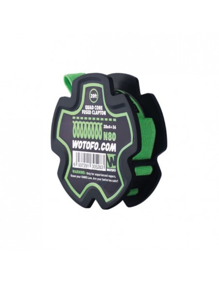 Quad Core Fused Clapton Wire 28*4+36 N80 Wotofo Filo Resistivo per Atomizzatori Rigenerabili
