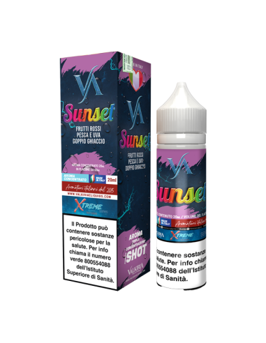 Sunset Xtreme Valkiria Liquido Shot 20ml Red Fruits Peach Grape