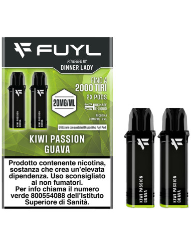 Kiwi Passion Guava Fuyl Pod Precaricate 2ml - 2 Pezzi