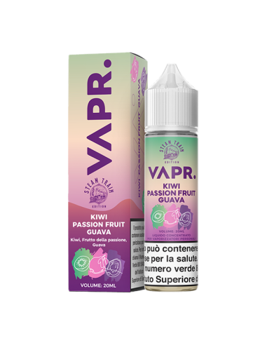 Kiwi Passion Fruit Guava VAPR. Steam Train Liquido Shot 20ml