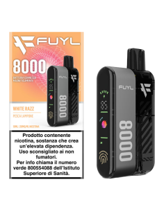 Fuyl 8000 Starter Kit  + Pod Precaricata White Razz
