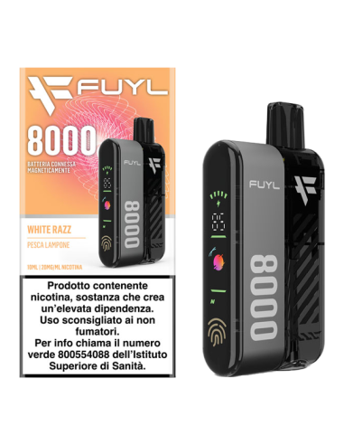 Fuyl 8000 Starter Kit  + Pod Precaricata White Razz