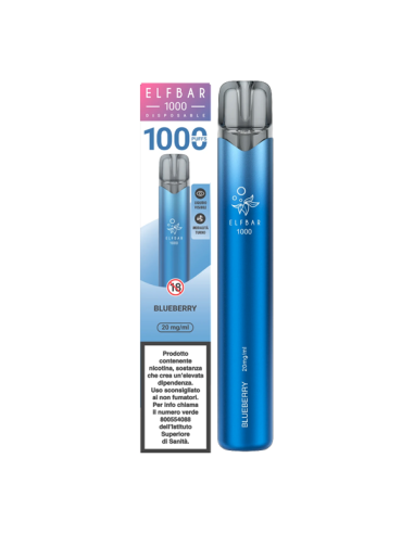 Blueberry Elfbar EB1000 sigaretta elettronica Usa e Getta 1000 tiri Puff