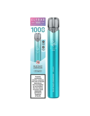 Blue Razz Lemonade Elfbar EB1000 sigaretta elettronica Usa e Getta 1000 tiri Puff