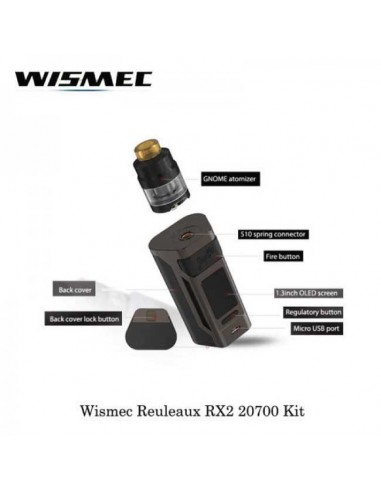 Reuleaux RX2 20700 Kit Wismec con Atomizzatore GNOME 4ml