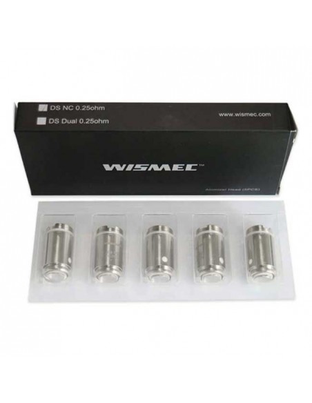 DS NC Wismec Resistenza 0.25ohm Head Coil - 5 Pezzi