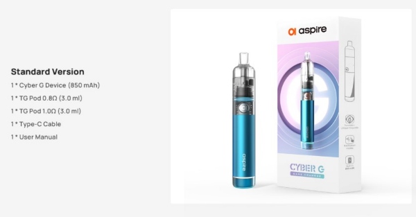 aspire cyber g kit contenuto della confezione