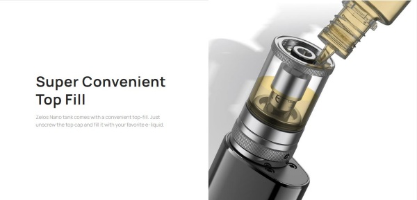 aspire zelos nano kit con refill superiore