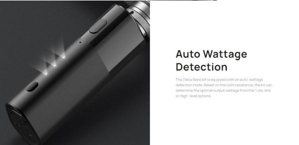 aspire zelos nano kit sigaretta elettronica con voltaggio variabile