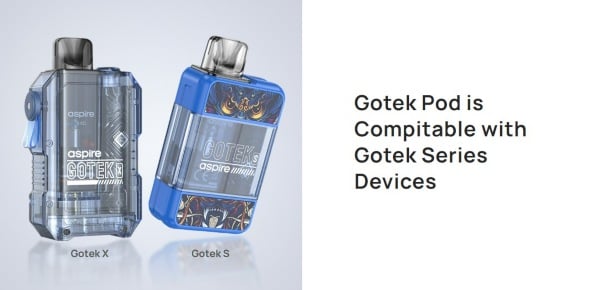 cartuccia pod gotek aspire compatibile con kit gotek s e gotek x