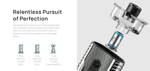 Cloudflask III (3) Aspire Pod Mod Kit