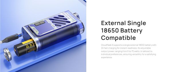 cloudflask x aspire sigaretta elettronica single battery 18650