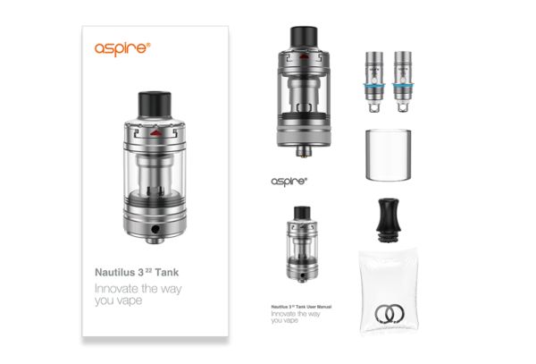 contenuto della confezione nautilus 3 22mm aspire