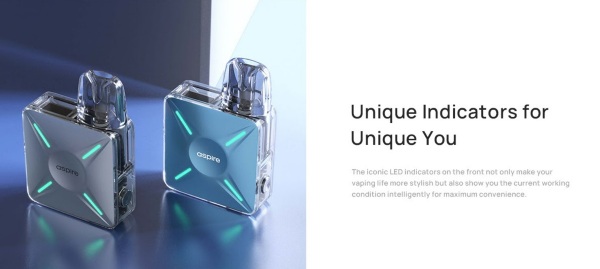 cyber x pod mod aspire con led colorati
