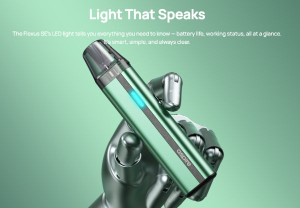 flexus se aspire sigaretta elettronica compatibile con indicatore led colorato di stato di carica