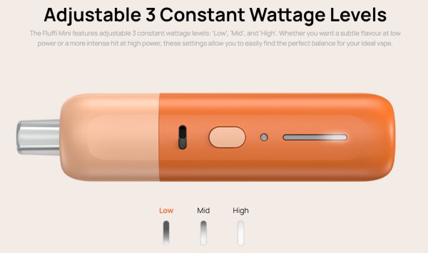fluffi mini aspire sigaretta elettronica con 3 livelli di potenza