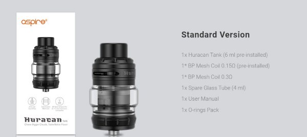 huracan tank aspire package contents