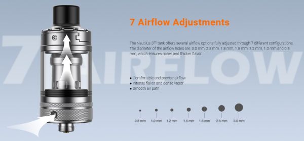 nautilus 3 22mm aspire atomizzatore a testine