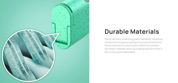 nexi one aspire sigaretta elettronica in acciaio e rivestimento in silicone