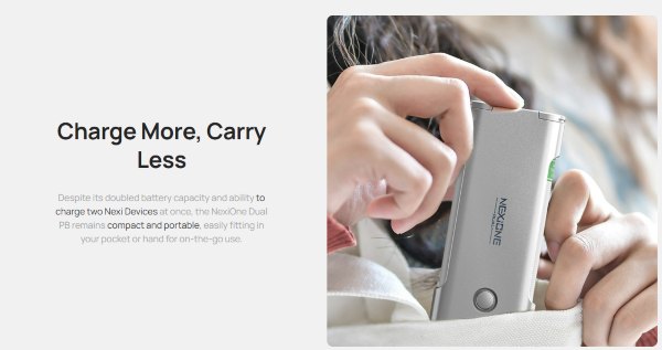 nexi one dual aspire sigaretta elettronica con powerbank 1000 mah
