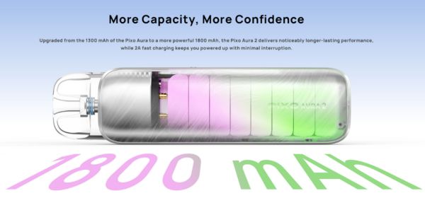 pixo aura 2 aspire sigaretta elettronica con batteria integrata 1800 mah