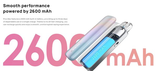 pixo max aspire sigaretta elettronica con batteria integrata 2600 mah
