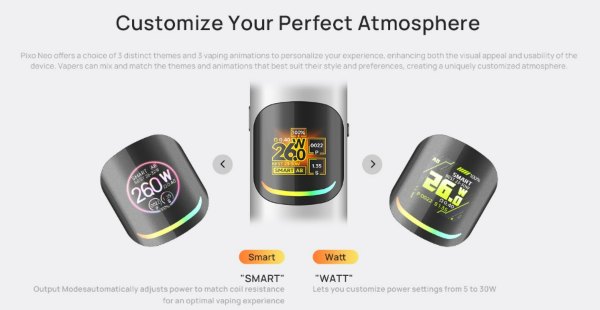 pixo neo aspire sigaretta elettronica con funzione display on off