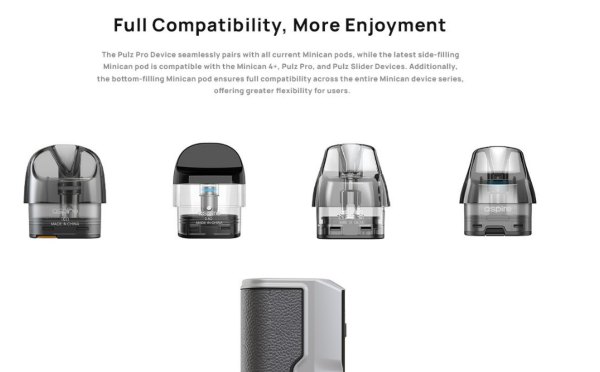 pulz pro aspire sigaretta elettronica compatibile con cartucce minican pod