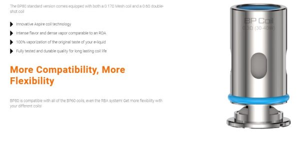 resistenze compatibili con bp80 aspire pod mod