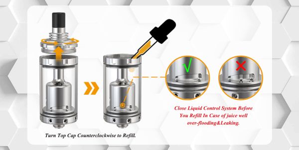 amazier RTA ambition mods atomizzatore rigenerabile con refill superiore