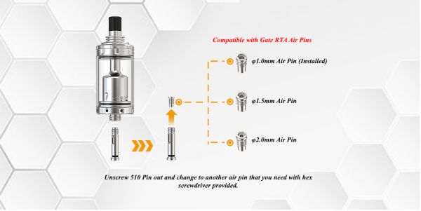 amazier RTA atomizzatore ambition mods air pin