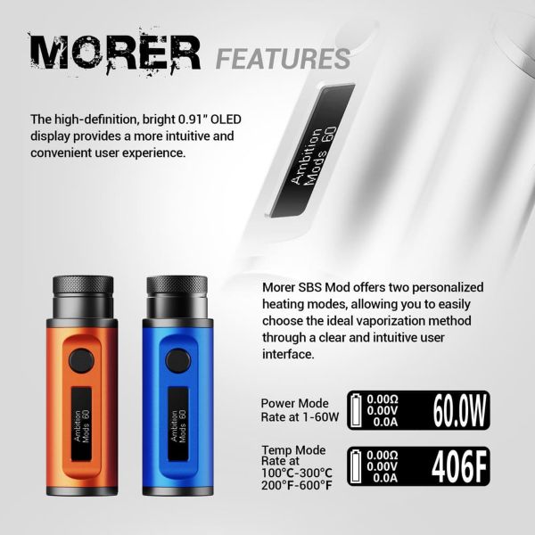 morer box ambition mods con display oled 0,91 pollici