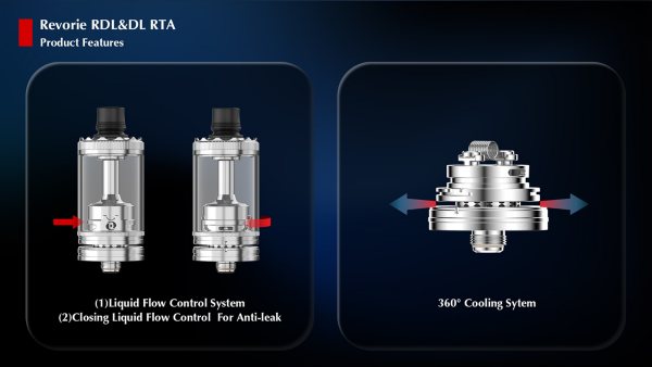 revorie rdl dl rta ambition mods atomizzatore rigenerabile con controllo del liquido