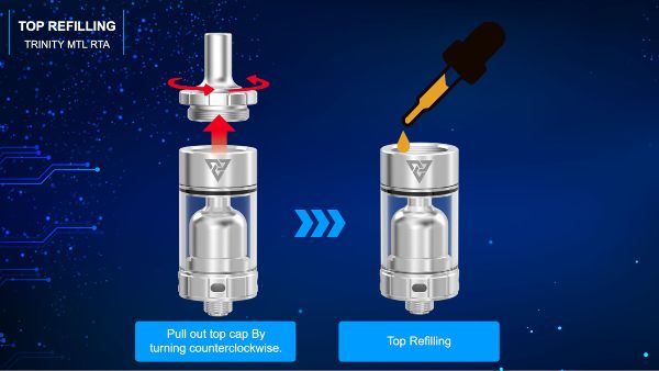 trinity mtl rta ambition mods atomizzatore con ricarica dall'alto
