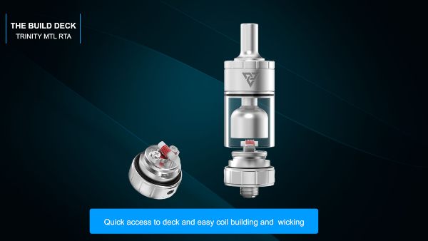 trinity mtl rta ambition mods atomizzatore rigenerabile da guancia con deck single coil