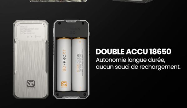 rayden 220 bd vape box mod dual battery 18650