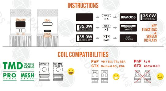 compatible coils with Lightsaber pod cartridge BP Mods