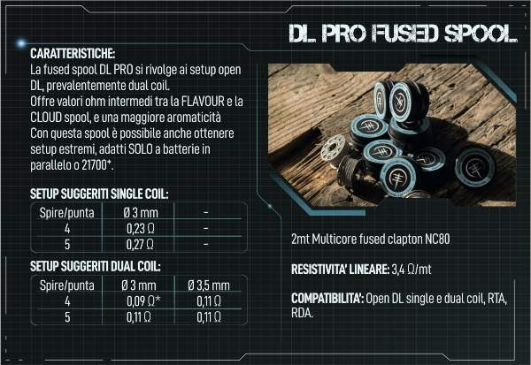 DL Pro Fused Spool Breakill's Alien Lab Filo ni80 coil complesse