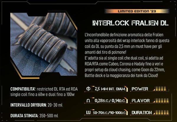 breakill Interlock fralien DL resistenze prefatte polmone atomizzatore rigenerabile