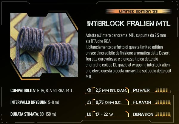 breakill Interlock fralien MTL resistenze prefatte guancia atomizzatore rigenerabile