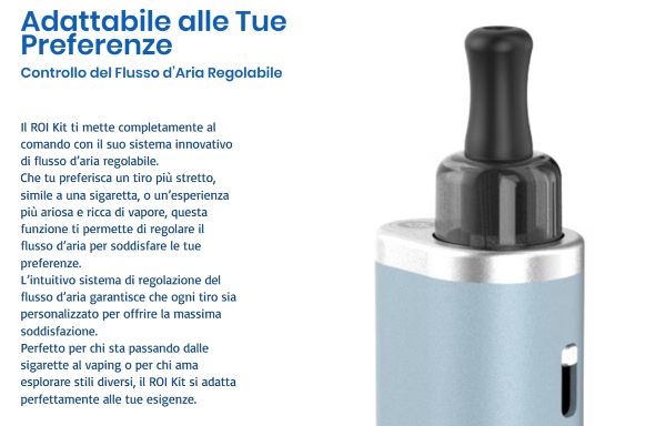 roi da one sigaretta elettronica con aria regolabile