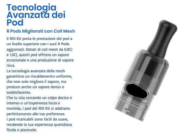 roi da one sigaretta elettronica con r pod aggiornata
