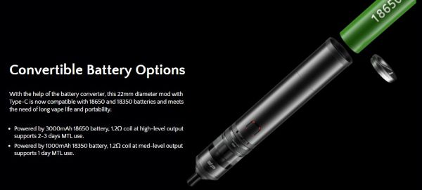 digiflavor S tubo convertibile 18650 18350