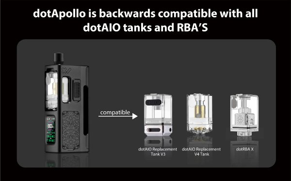 dotapollo dotmod sigaretta elettronica compatibile con tutti i dotaio tank e rba