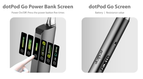 dotpod go dotmod sigaretta elettronica con doppio display