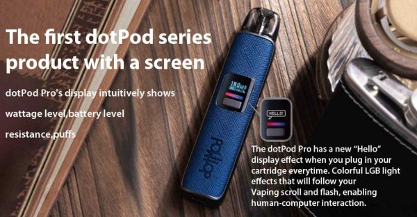 dotpod pro dotmod sigaretta elettronica con display a colori interattivo